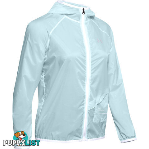 Under Armour Qualifier Storm Packable Womens Running Jacket - Blue - XS - 1326558-462-XS