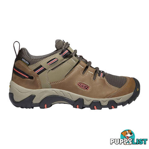 Keen Steens WP Womens Waterproof Hiking Shoes - Timberwolf Coral - US 7 - 1022336-7