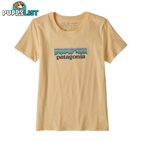 Patagonia Pastel P-6 Logo Organic Crew Womens T-Shirt - Vela Peach - S - 39576-VEPC-S