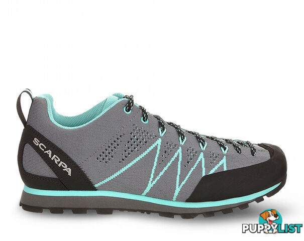 Scarpa Crux Air Womens Approach Shoes - Smoke/Ice Green - US6 / EU37 - SCA10098-37