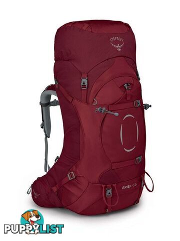 Osprey Ariel 65 Womens Hiking Backpack - Claret Red - M/L - OSP0885-ClaretRed-M-L