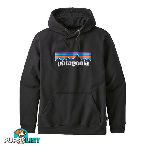 Patagonia P-6 Logo Uprisal Mens Fleece Hoody - Black - L - 39539-BLK-L