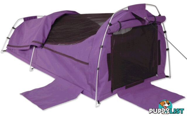 Sahara Nomad King Single Dome Canvas Swag & Bag - Purple - SA-NOMAD-PL