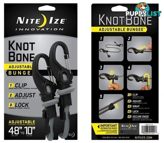 Nite Ize Knot Bone #9 Adjustable Bungee Cord - XNKBB90301