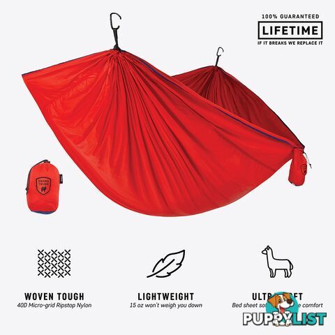 Grand Trunk Tech Single Hammock - Red/Navy - TT-SH-61-41