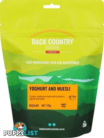 Back Country Cuisine Freeze Dried Meal - Yoghurt & Muesli - Regular - BC420