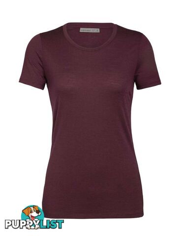 Icebreaker Merino Tech Lite SS Low Crewe Womens T-Shirt - Redwood - XS - 104262632XS