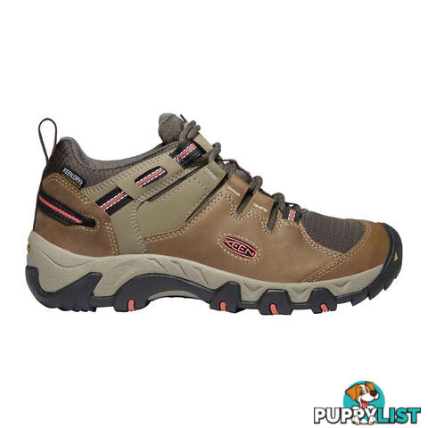 Keen Steens WP Womens Waterproof Hiking Shoes - Timberwolf Coral - 1022336