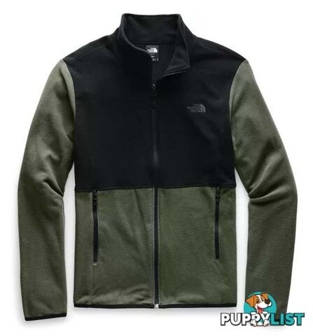 The North Face TKA Glacier FZ Mens Fleece Jacket - New Taupe Green/TNF Black - XXL - NF0A4AJCBQW-X2L