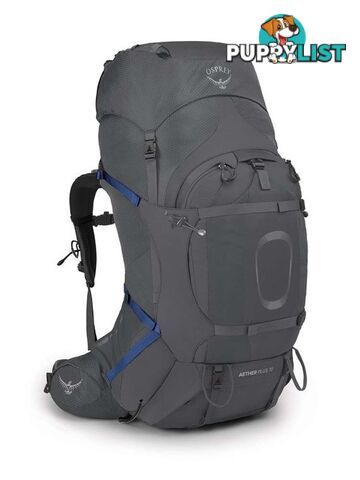 Osprey Aether Plus 70L Mens Hiking Backpack - Eclipse Grey - S/M - OSP0890-EclipseGr-S-M