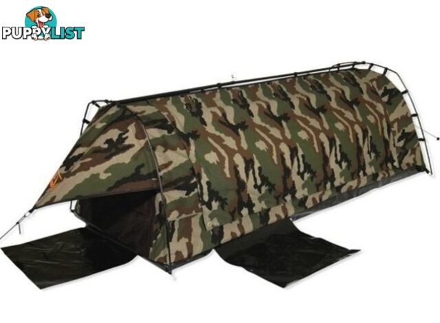 Sahara Explorer King Single Freestanding Dome Canvas Swag - Camo - SA-EXPLORER-SG