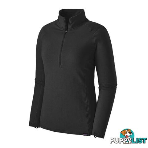 Patagonia Capilene Thermal Weight Zip-Neck Womens Top - Black - L - 43662-BLK-L