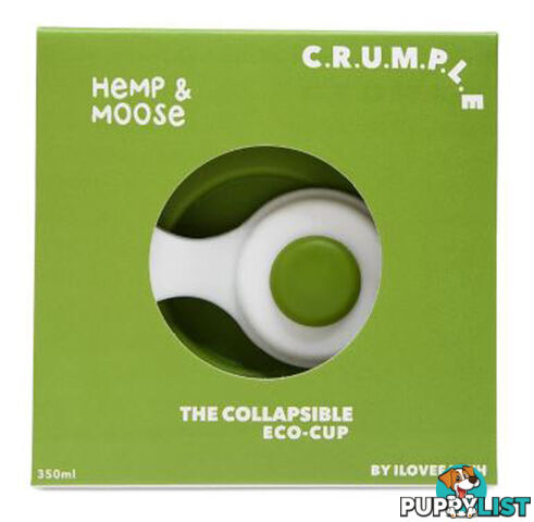 Crumple Hemp and Moose Collapsible Reusable Eco Cup - 350ml - 25C