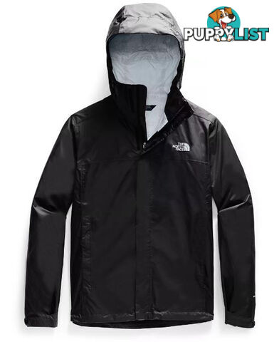 The North Face Venture 2 Mens Waterproof Jacket - TNF Black/TNF Black/Mid Grey - L - NF0A2VD3CX6-W0L