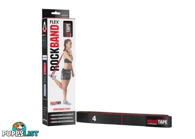 Rocktape Rockband Flex Resistance Band - Medium - Black - RbflexblackM