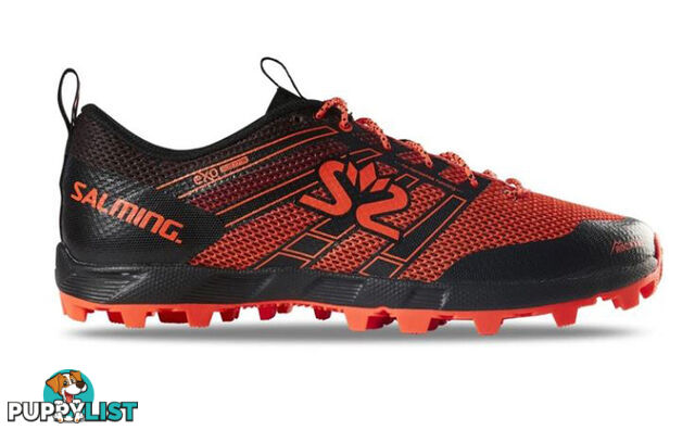 Salming Elements 3 Womens Trail Running Shoes - Black/New Orange - US8.5 - 1280078-0108-40