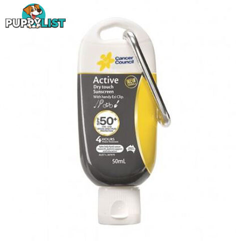 Cancer Council Active Ezi Clip SPF 50+ Sunscreen - 50 ml - CCS-EC-A