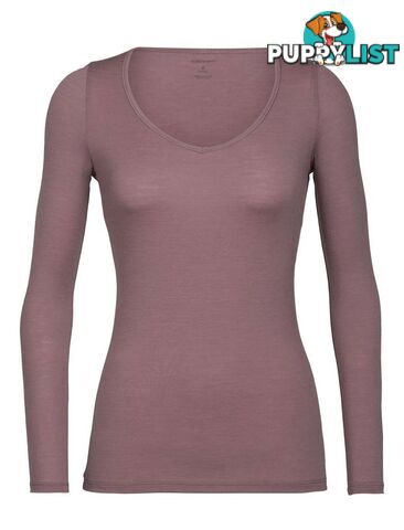 Icebreaker Merino Siren LS Sweetheart Womens Top - SUEDE - XL - 103194633XL