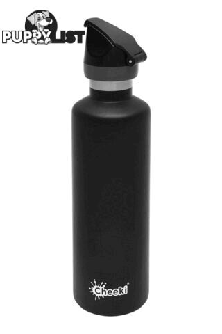 Cheeki Active Insulated Bottle - 600ml - Matte Black - AIB600MB1