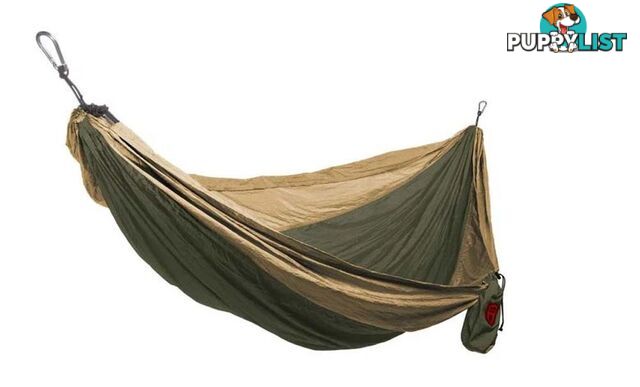 Grand Trunk Double Hammock w/ Strap - Olive Green/Khaki - DLXH-01