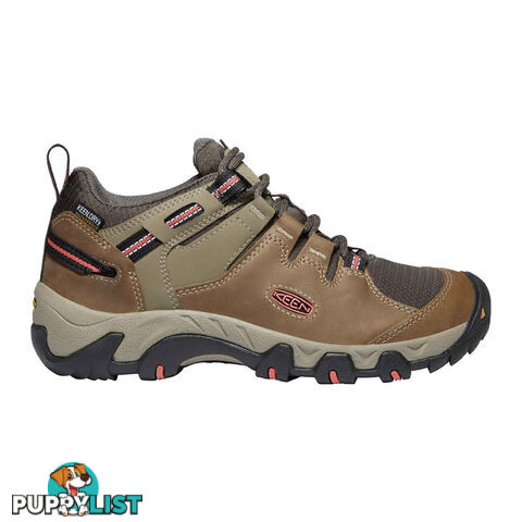 Keen Steens WP Womens Waterproof Hiking Shoes - Timberwolf Coral - US 9 - 1022336-9