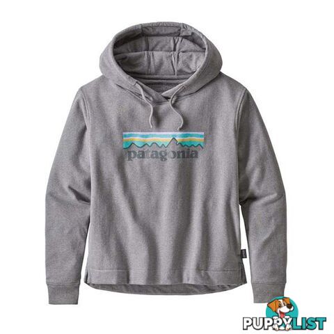 Patagonia Pastel P-6 Logo Uprisal Womens Fleece Hoody - Gravel Heather - XS - 39557-GLH-XS