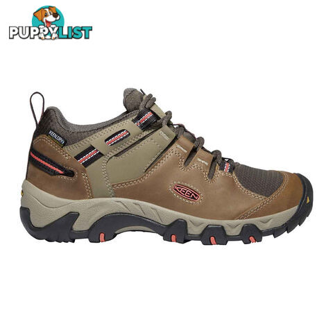 Keen Steens WP Womens Waterproof Hiking Shoes - Timberwolf Coral - US 6 - 1022336-6