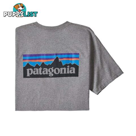 Patagonia P-6 Logo Responsibili-Tee Mens T-Shirt - Gravel Heather - XL - 38504-GLH-XL