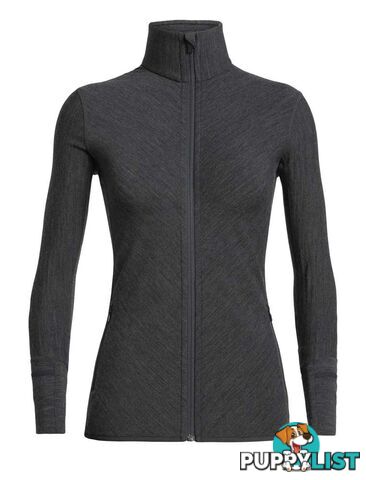 Icebreaker Descender LS Zip Womens Fleece Jacket - Jet Heather - S - 103900002S