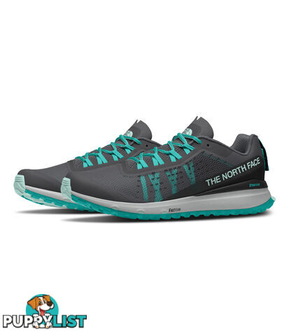 The North Face Ultra Swift Womens Trail Running Shoes - Dark Shadow Grey/Jaiden Green - 9.5 - NF0A3X1GMH3-09H