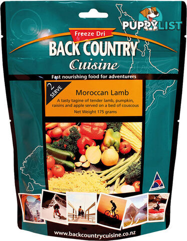 Back Country Cuisine Freeze Dried Meal - Moroccan Lamb - Regular - BC523