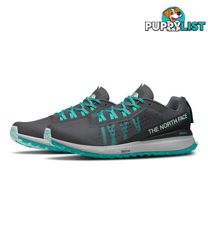 The North Face Ultra Swift Womens Trail Running Shoes - Dark Shadow Grey/Jaiden Green - 6 - NF0A3X1GMH3-06F