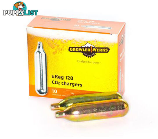 GrowlerWerks CO2 Cartridge - 16g - uKeg 128 - GWA1012-16-10