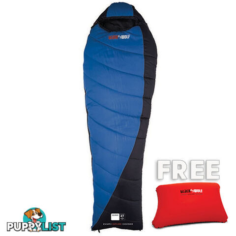 Black Wolf Equinox 300 Compact Sleeping Bag - Blue - 4259-Blue