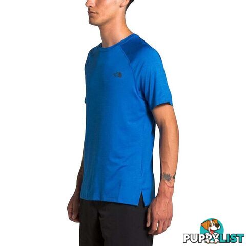 The North Face Hyperlayer FD SS Mens Performance T-Shirt - Bomber Blue Heather - S - NF0A48UGEKV-R0S