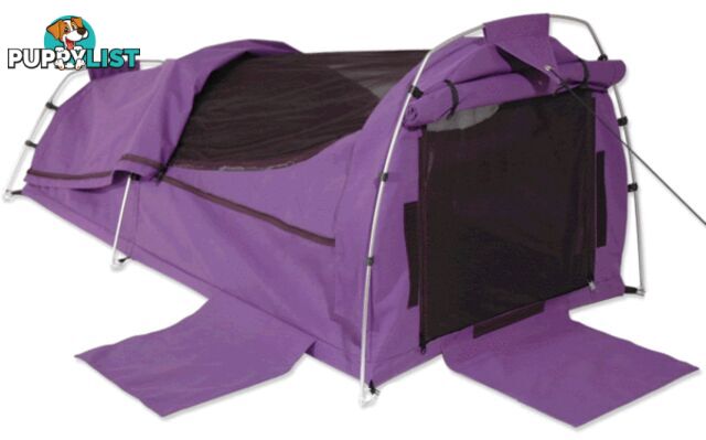 Sahara Nomad Double Dome Canvas Swag & Bag - Purple - sa-nomad-db-purple