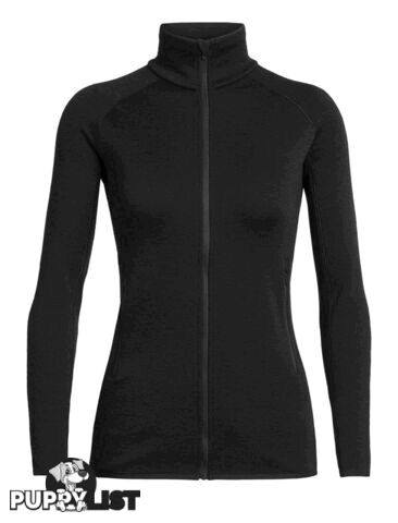 Icebreaker RealFleece Merino Elemental LS Zip Womens Fleece Jacket - Black - XL - 104895001XL