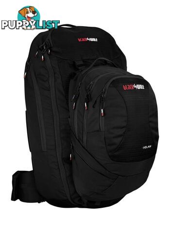 Black Wolf Helan 75 Mens Travel Backpack - Jet Black - W0098-JetBlack