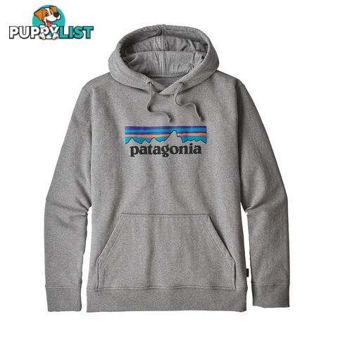 Patagonia P-6 Logo Uprisal Mens Fleece Hoody - Gravel Heather - M - 39539-GLH-M