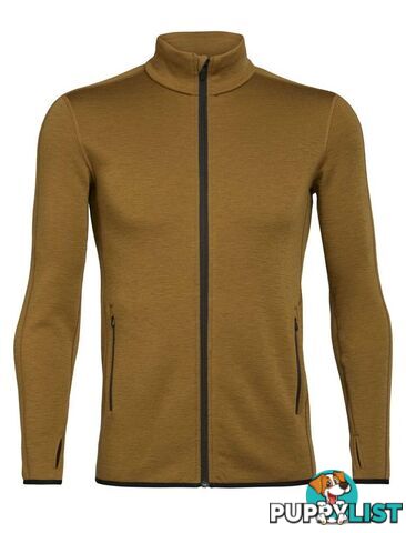 Icebreaker RealFleece Merino Elemental LS Zip Mens Fleece Jacket - CURRY - L - 104896703L