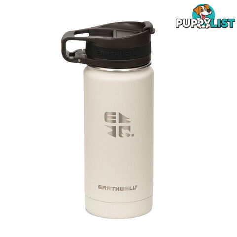 Earthwell Roaster Vacuum Bottle 16oz/470ml - Loop Cap - Baja Sand - VJ16-R10L20