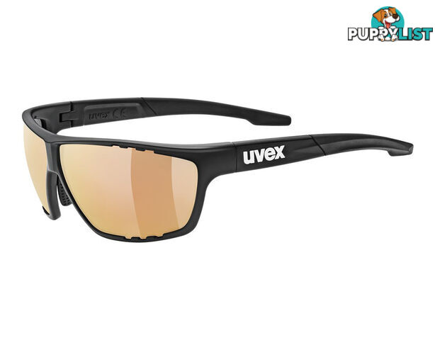 Uvex Sportstyle 706 CV VM Mountain Biking Sunglasses - Black Mat/Red - S5320362206