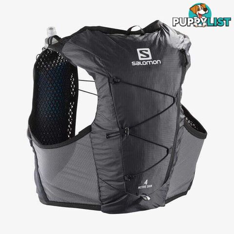 Salomon Active Skin 4 Set Mens Trail Running Pack - Ebony/Black - XS - LC1514300-XS