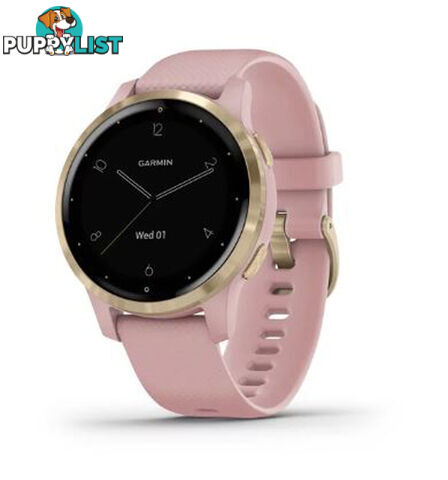 Garmin Vivoactive 4S GPS Smart Watch - Dust Rose with Light Gold Hardware - 10-02172-32