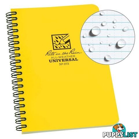 Rite In The Rain Side Spiral 4.625 x 7 Polydura Waterproof Notebook - XRSSPRL4x7NBK