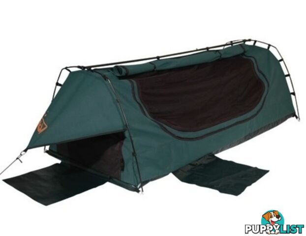 Sahara Explorer King Single Freestanding Dome Canvas Swag - Green - SA-EXPLORER-SG-GREEN