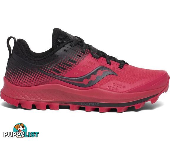 Saucony Peregrine 10 ST Womens Trail Running Shoes - Barberry/Blk - 6.5US - S10568-20-65