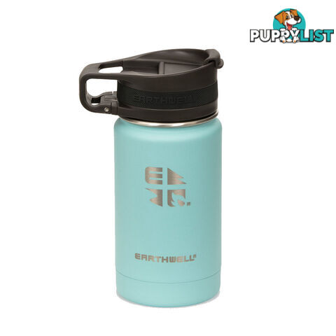 Earthwell Roaster Vacuum Bottle 12oz/350ml - Loop Cap - Aqua Blue - VJ12-R10L30