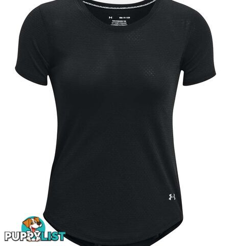 Under Armour Streaker SS Womens Running T-Shirt - Black/Black/Reflective - MD - 1361371-001-MD