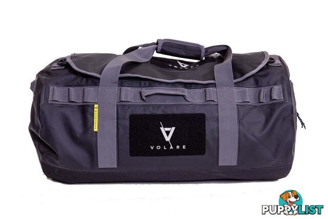 Volare Waterproof Team 40L Sports Duffel Bag - Black - VTDFBLK-40